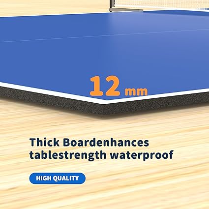 Ping Pong Table Top, 8X4 FT Foldable Table Tennis Table for Billiard and Pool Tables, Indoor Outdoor Table Tennis Conversion Top with Net & Premium Foam Padding - Perfect for Family Game Rooms