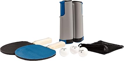 Anywhere Table Tennis: Ping Pong Paddles, Balls, and Portable Net & Post Set To Go, 10.1"L x 10.1"W x 3.2"H